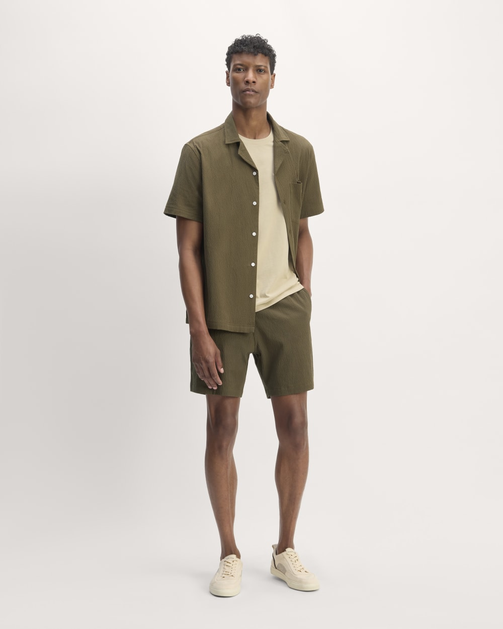 The Seersucker Short-Sleeve Shirt | Beech - Image 3