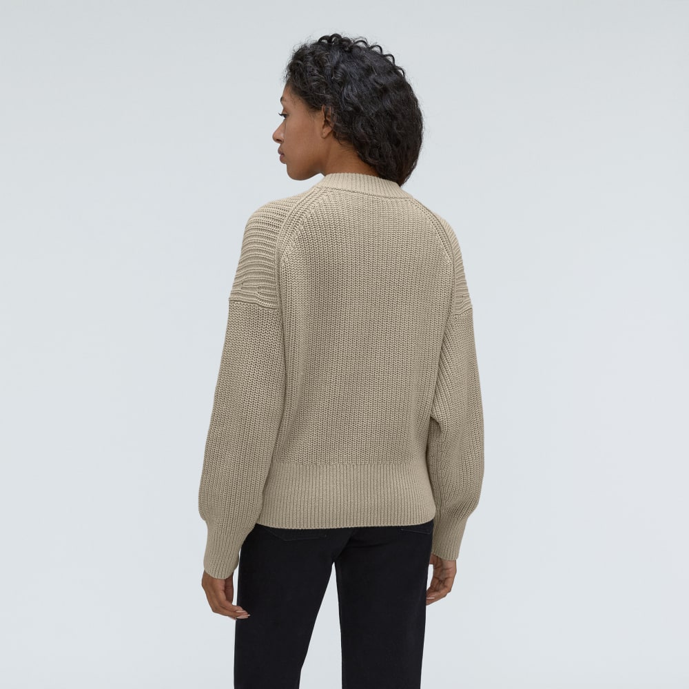 The Texture Cotton Crew | Trench Coat Khaki - Image 3