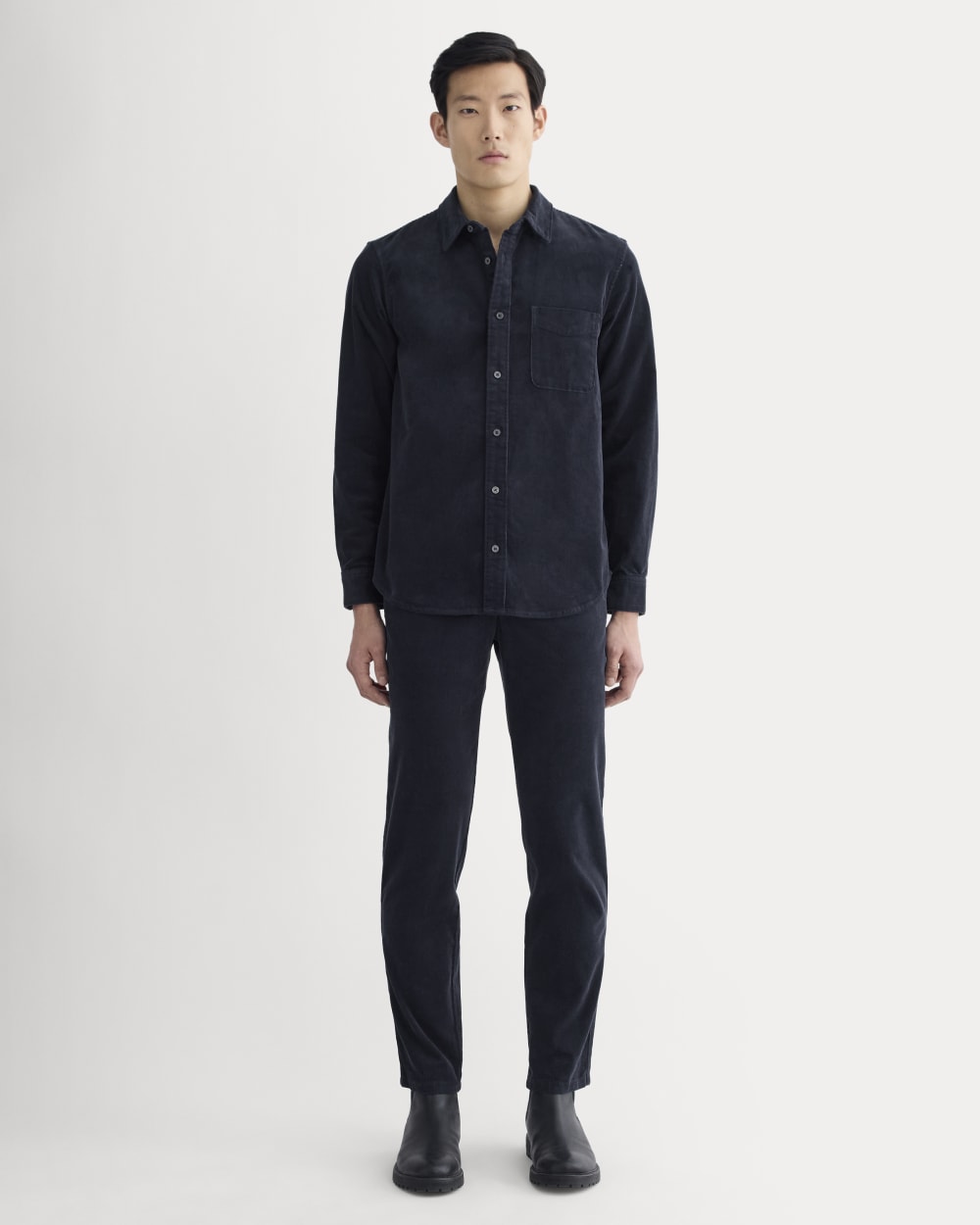 The Classic Shirt in Corduroy | Navy - Image 3