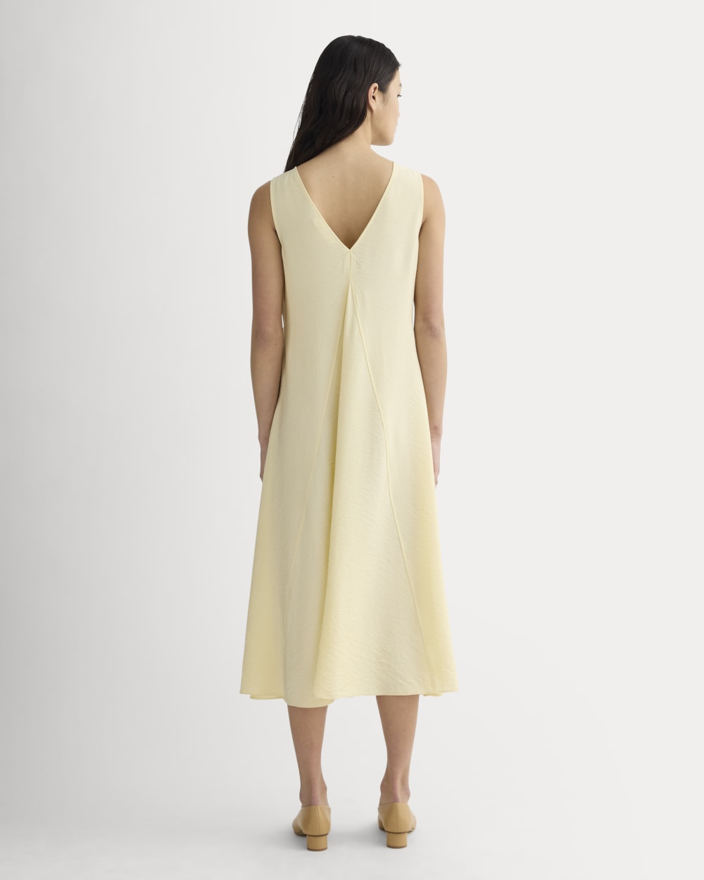 The V-Neck Dress in SoftLuxe | Banana Crepe - Image 3