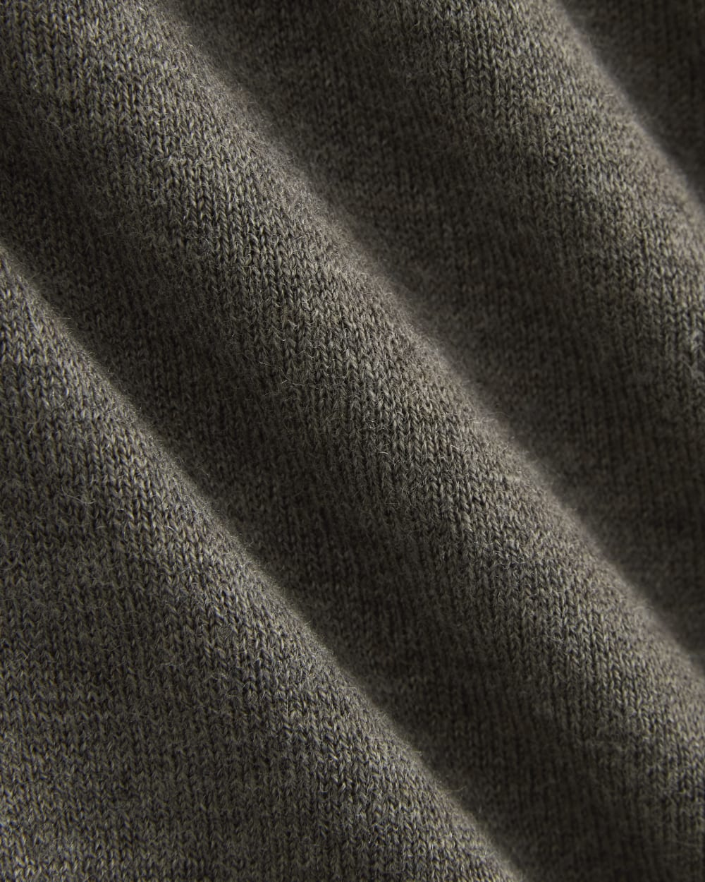 Oversized Polo Sweater in Cotton Merino | Heather Ash Taupe - Image 6