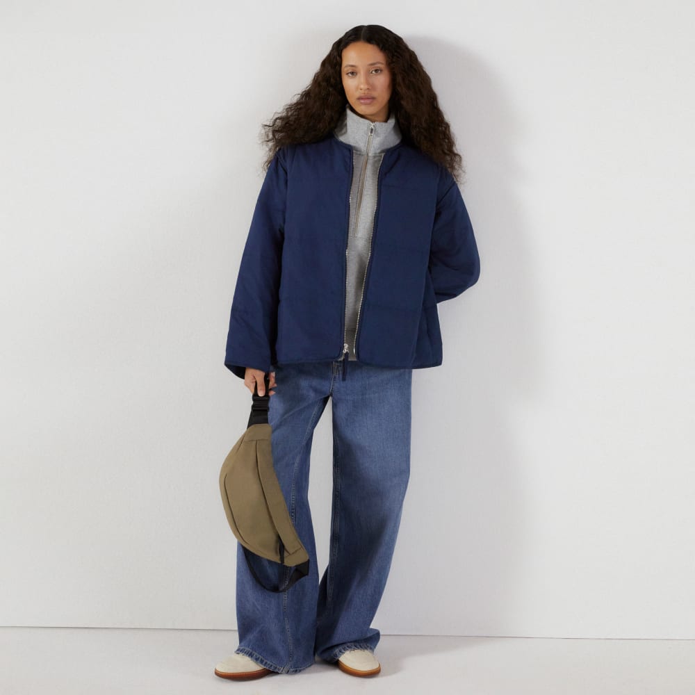 The Quilted Cotton Liner | Navy - Image 8