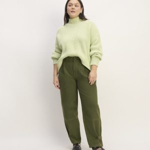 The Everlane x Marques' Almeida Canvas Oversized Barrel Pant | Deep Moss Green