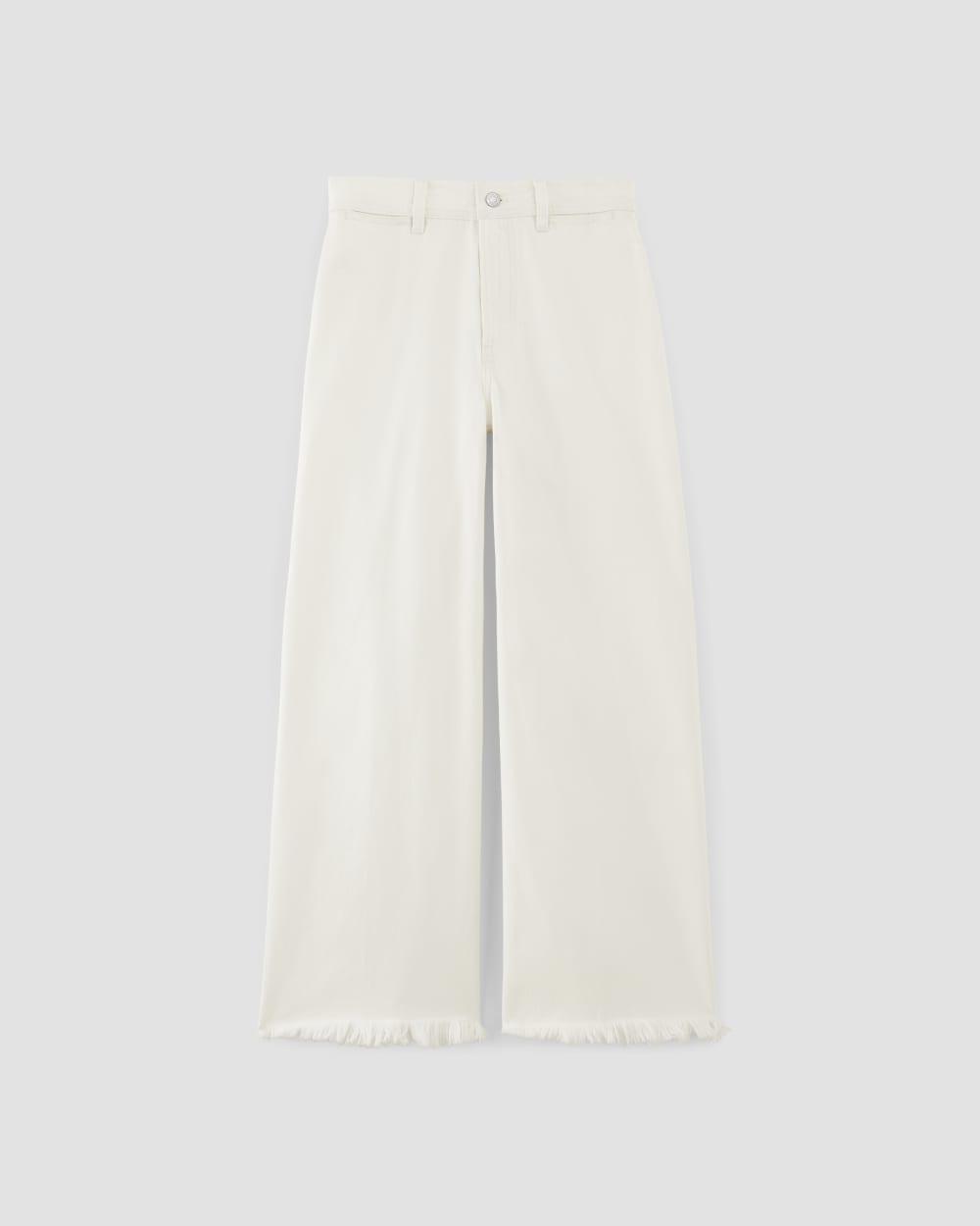 The Mariner Cropped Jean | Frayed Hem Bone - Image 2