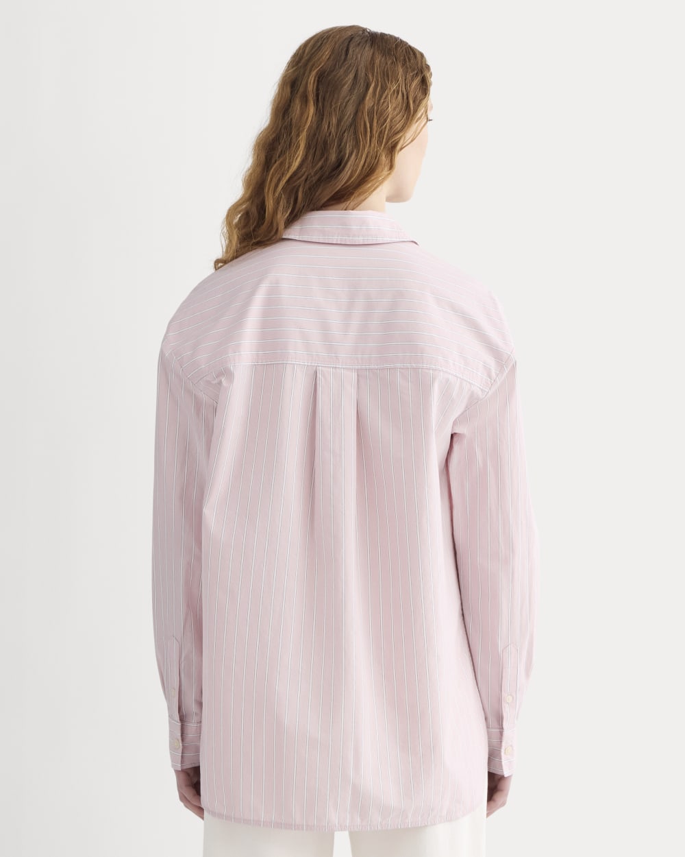 The Boyfriend Shirt in Ultrasoft Cotton | Pink / White - Image 5