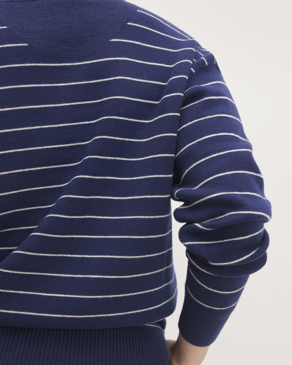 The Cotton-Merino Vintage Henley | Bright Navy / Canvas - Image 5