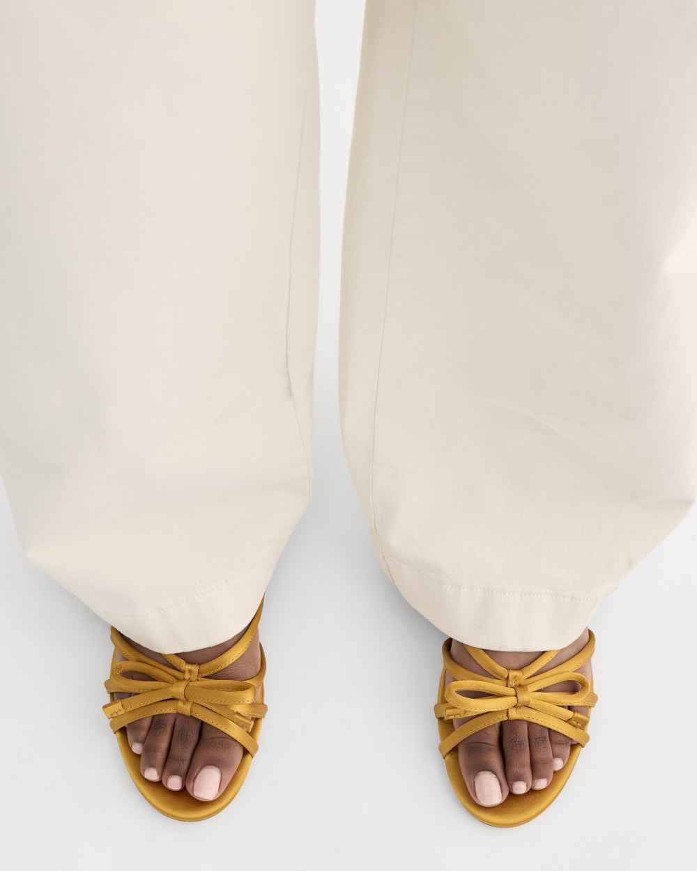 The Bow Sandal | Golden Sun Satin - Image 3