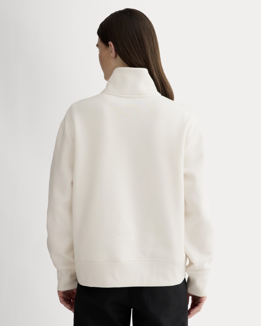 Luxe Fleece Half-Zip Sweatshirt | Bone - Image 5