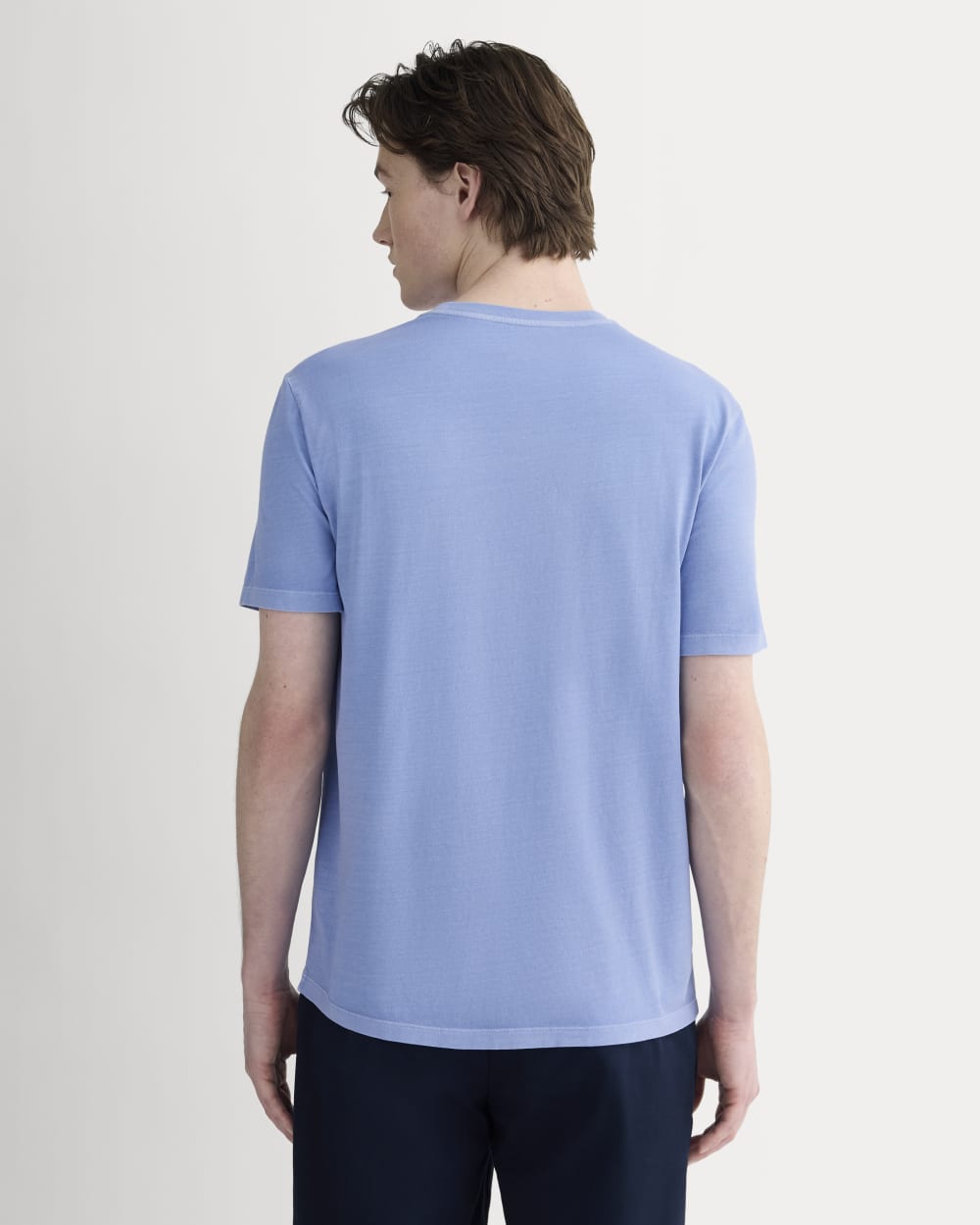 The Essential Organic Garment-Dyed Crew | Granada Sky Blue Garment Dye - Image 4