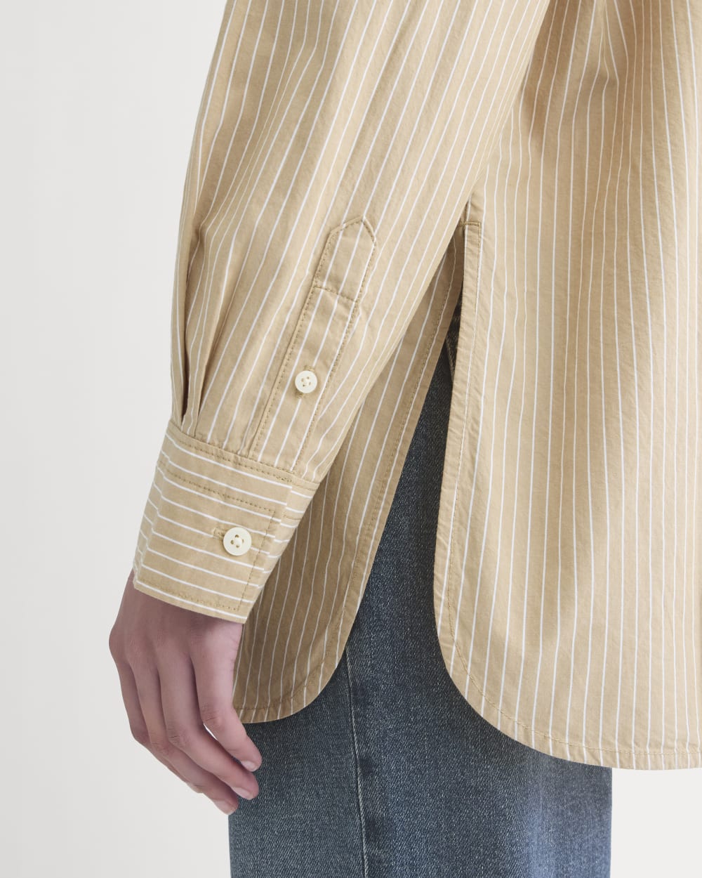 The Boyfriend Shirt in Ultrasoft Cotton | Tiger's Eye / Optic White - Image 4