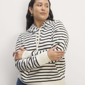 The Off-Duty Terry Hoodie | Bone / Black