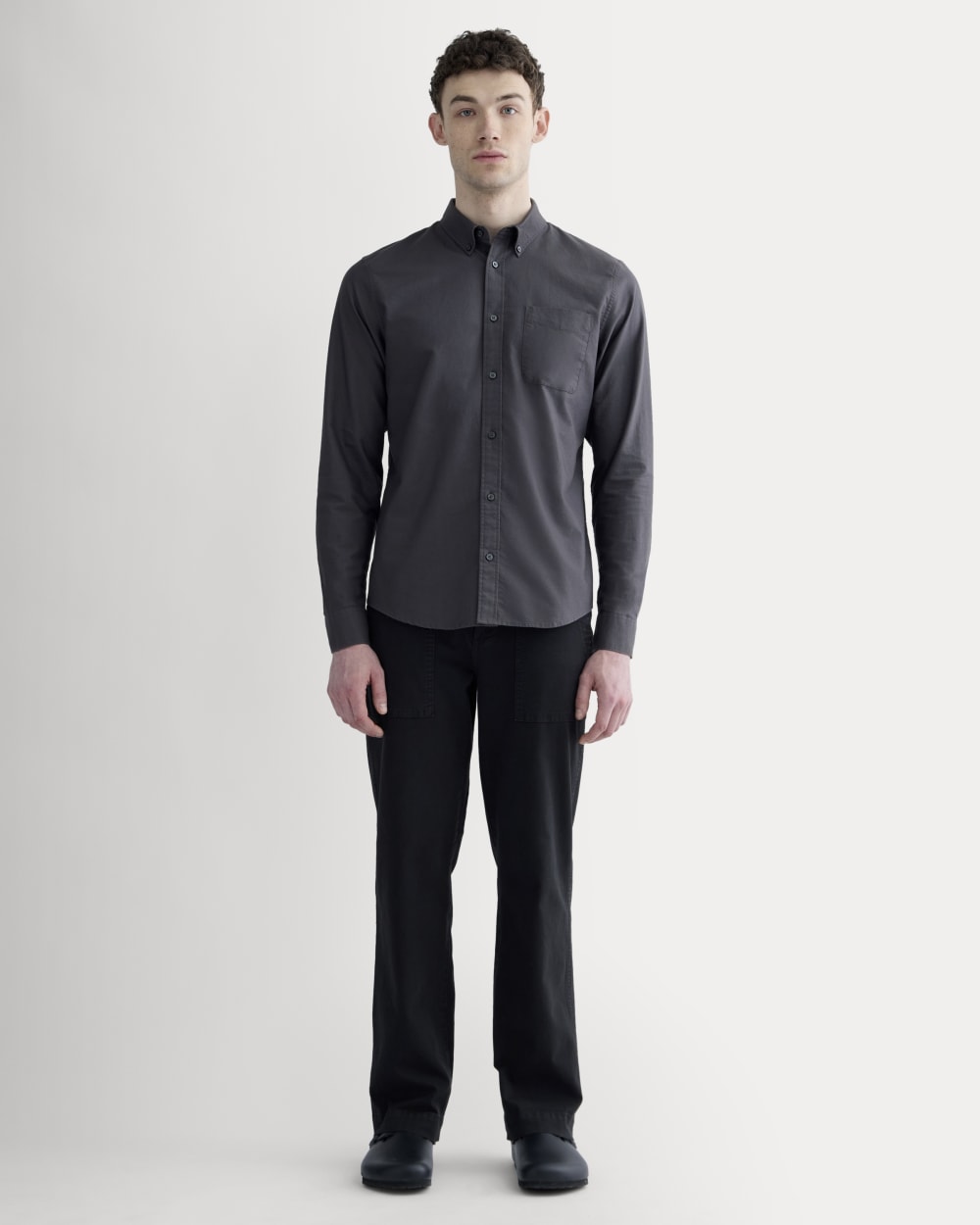 The Slim Oxford Shirt | Slate Grey | Standard - Image 3