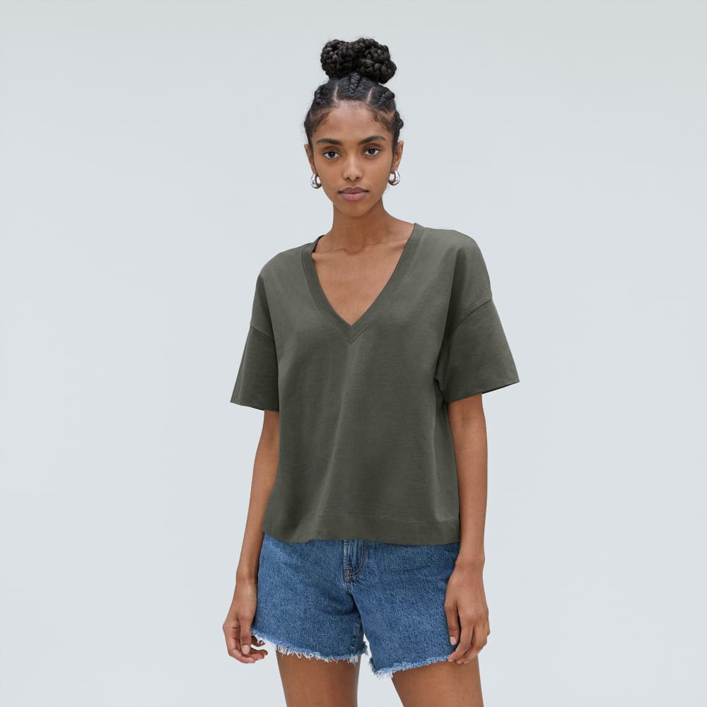 The Organic Cotton Slouchy V-Neck | Kambaba - Image 2