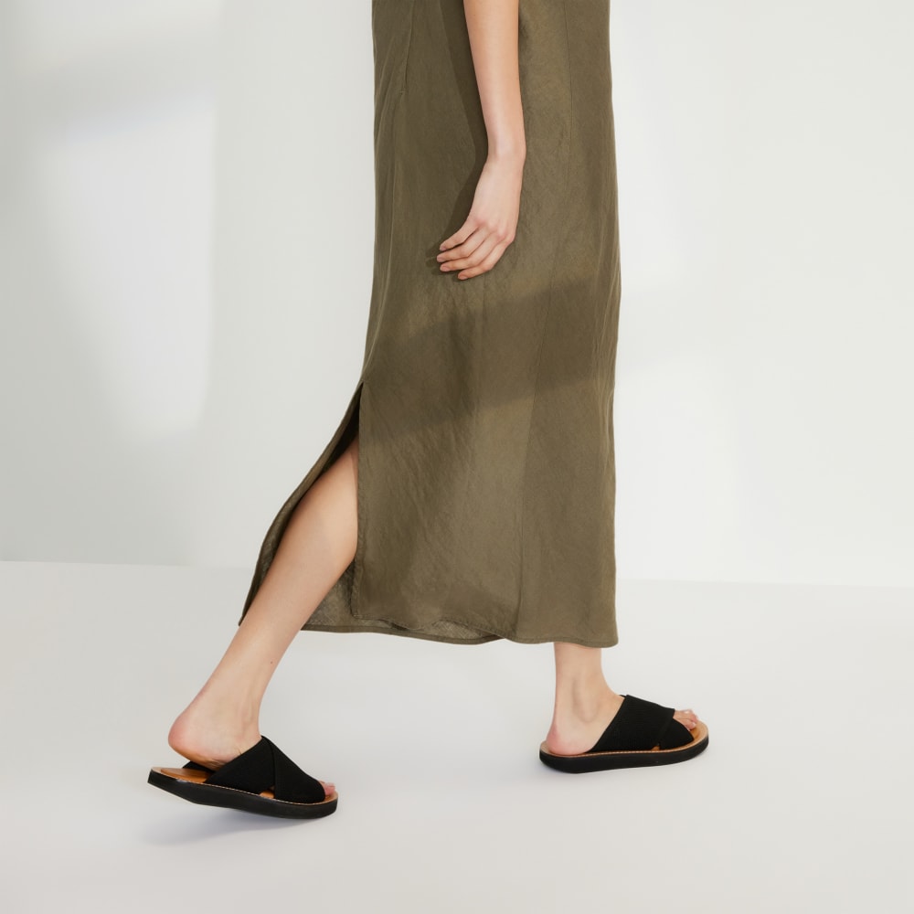 The Linen Bias Cut Dress | Kalamata - Image 5