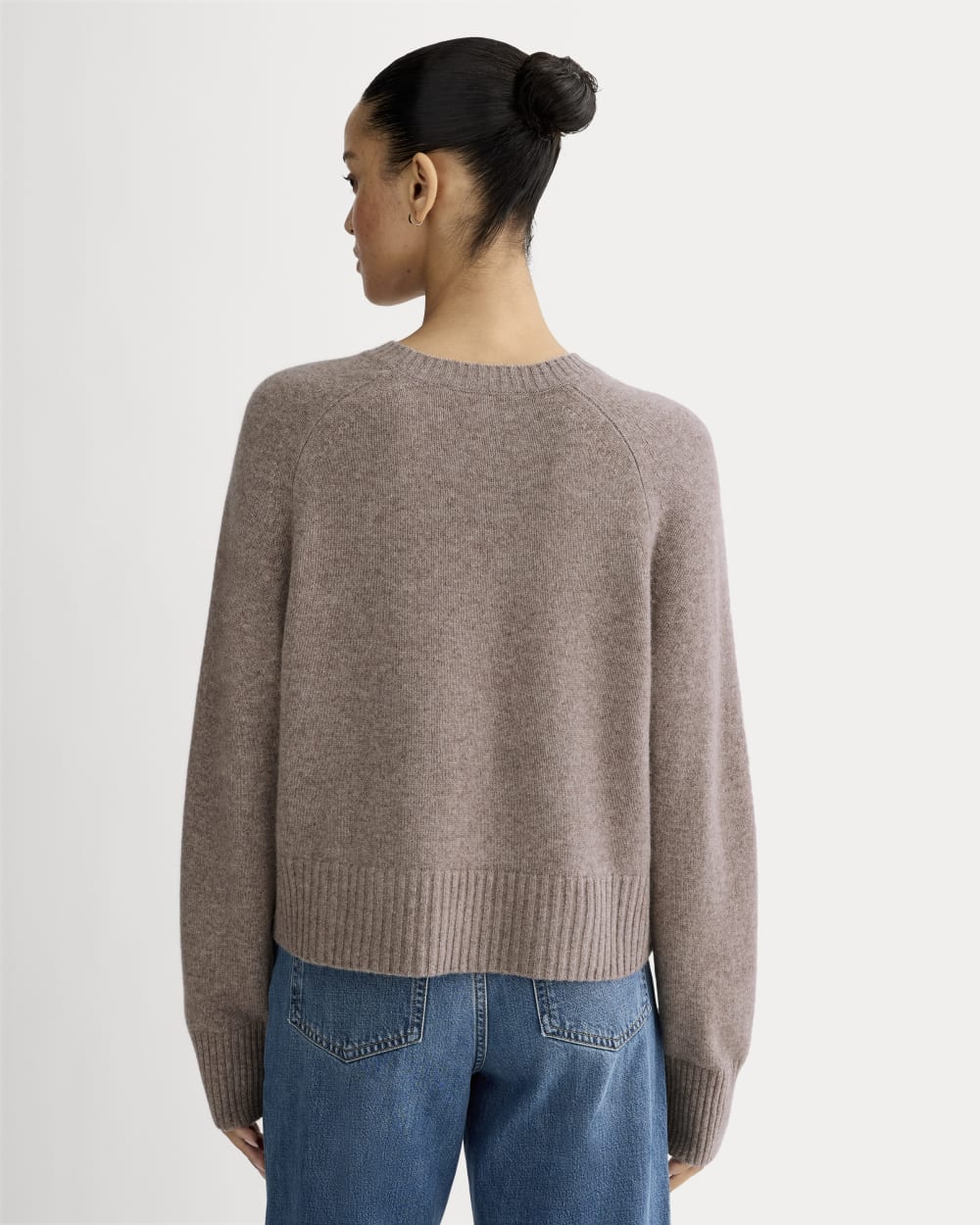 The Boxy Crew in Cashmere | Light Heathered Taupe - Image 5