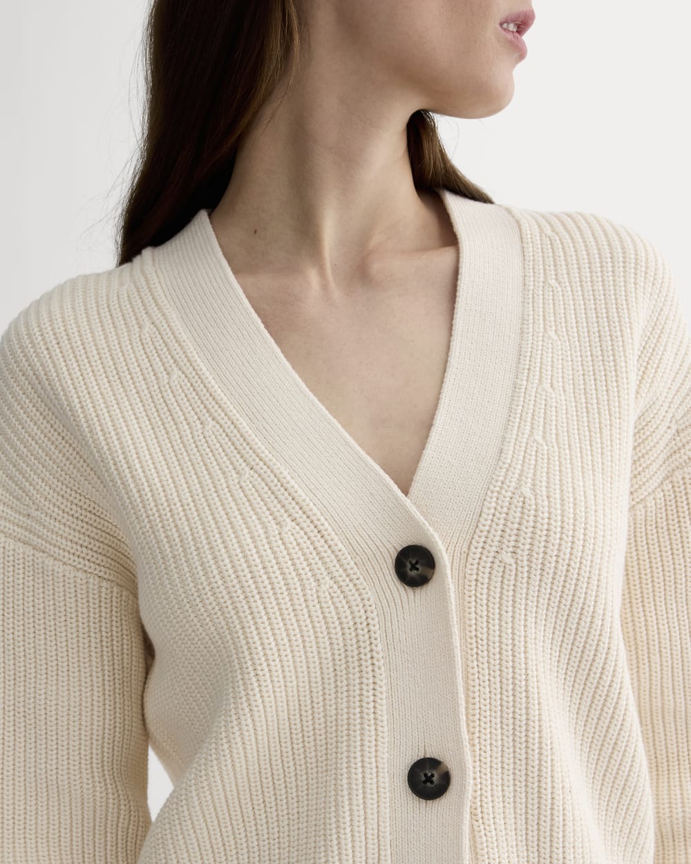 The Boxy Cardigan in Everyday Cotton | Canvas - Image 4
