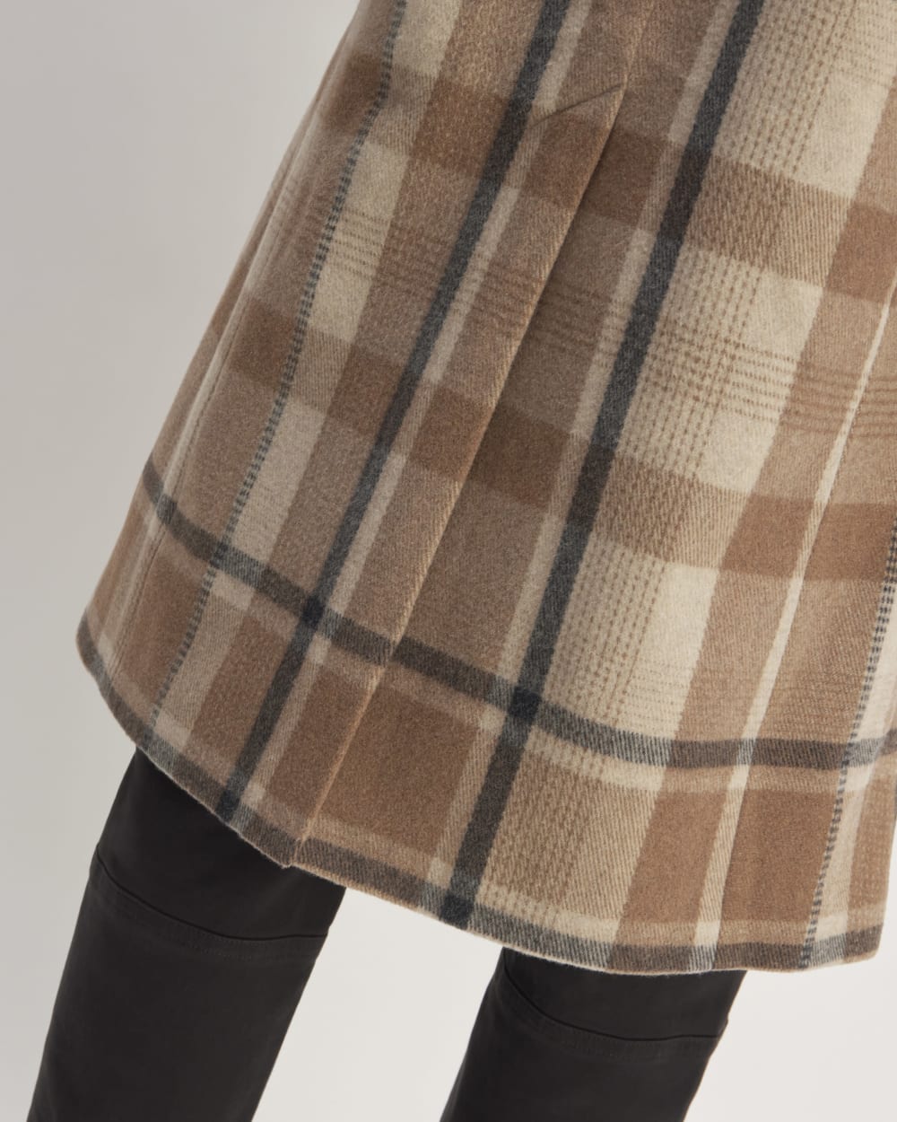 The Italian ReWool? Long Peacoat | Heathered Charcoal / Cornstalk / Toasted Coconut / Biscotti - Image 4