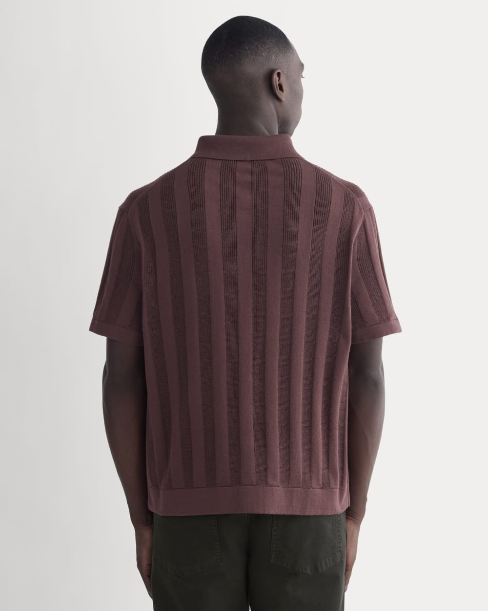 The No-Sweat Ribbed Polo | Dark Mahogany - Image 5