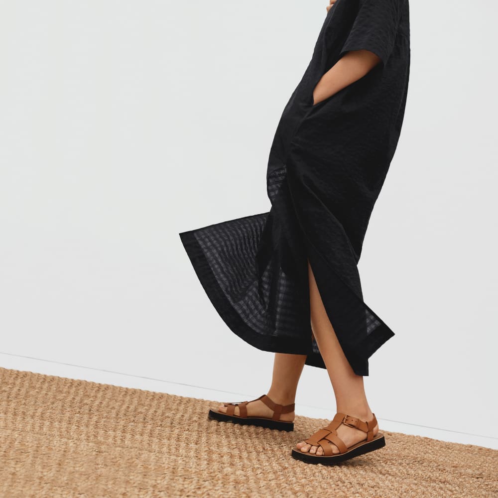 The Caftan Dress | Black Check - Image 5