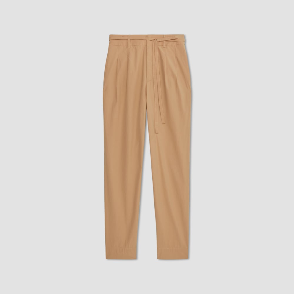 The Poplin Pleated Taper Pant | Caramel - Image 2