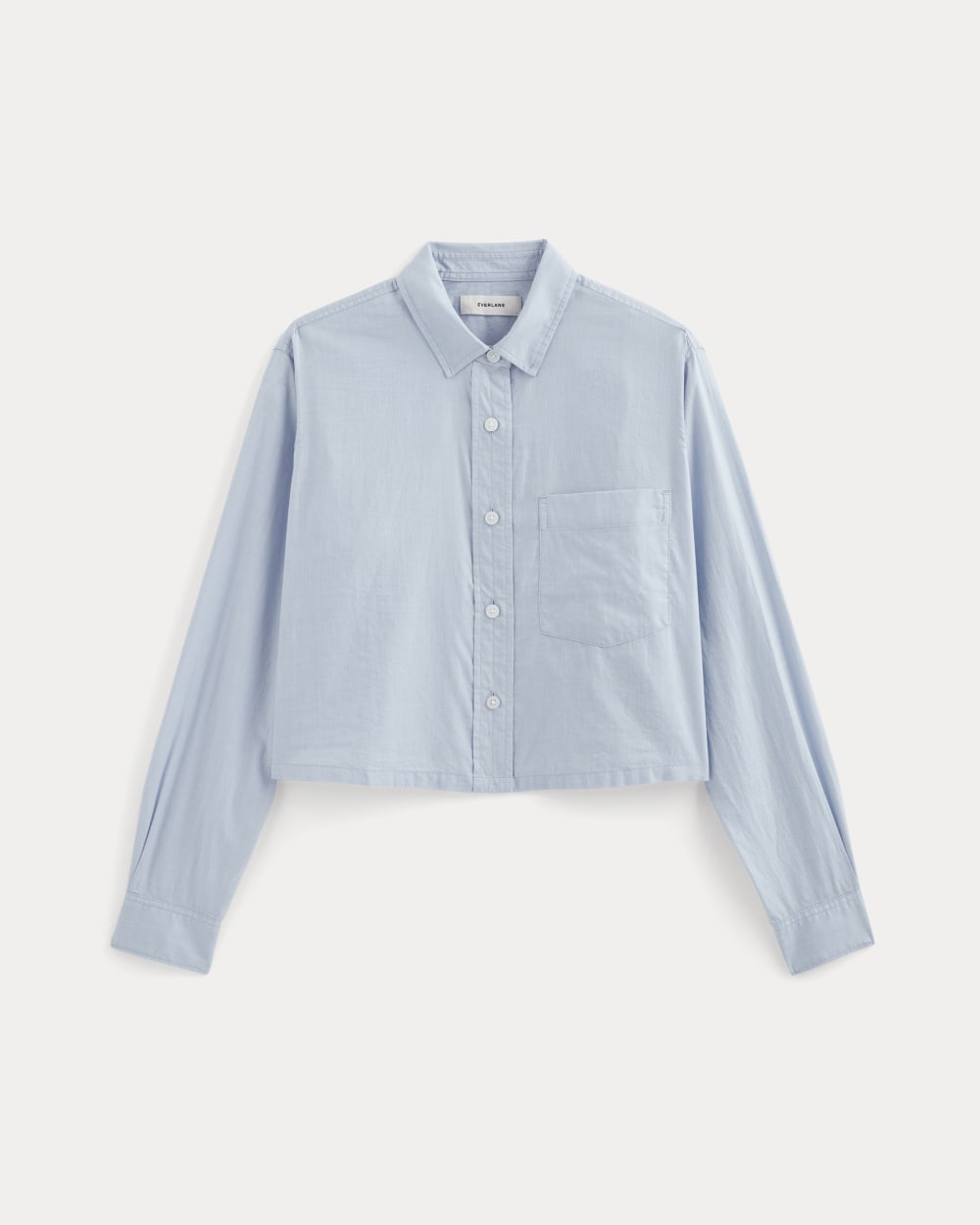 The Way-Short Shirt in Silky Cotton | Chambray Blue - Image 2