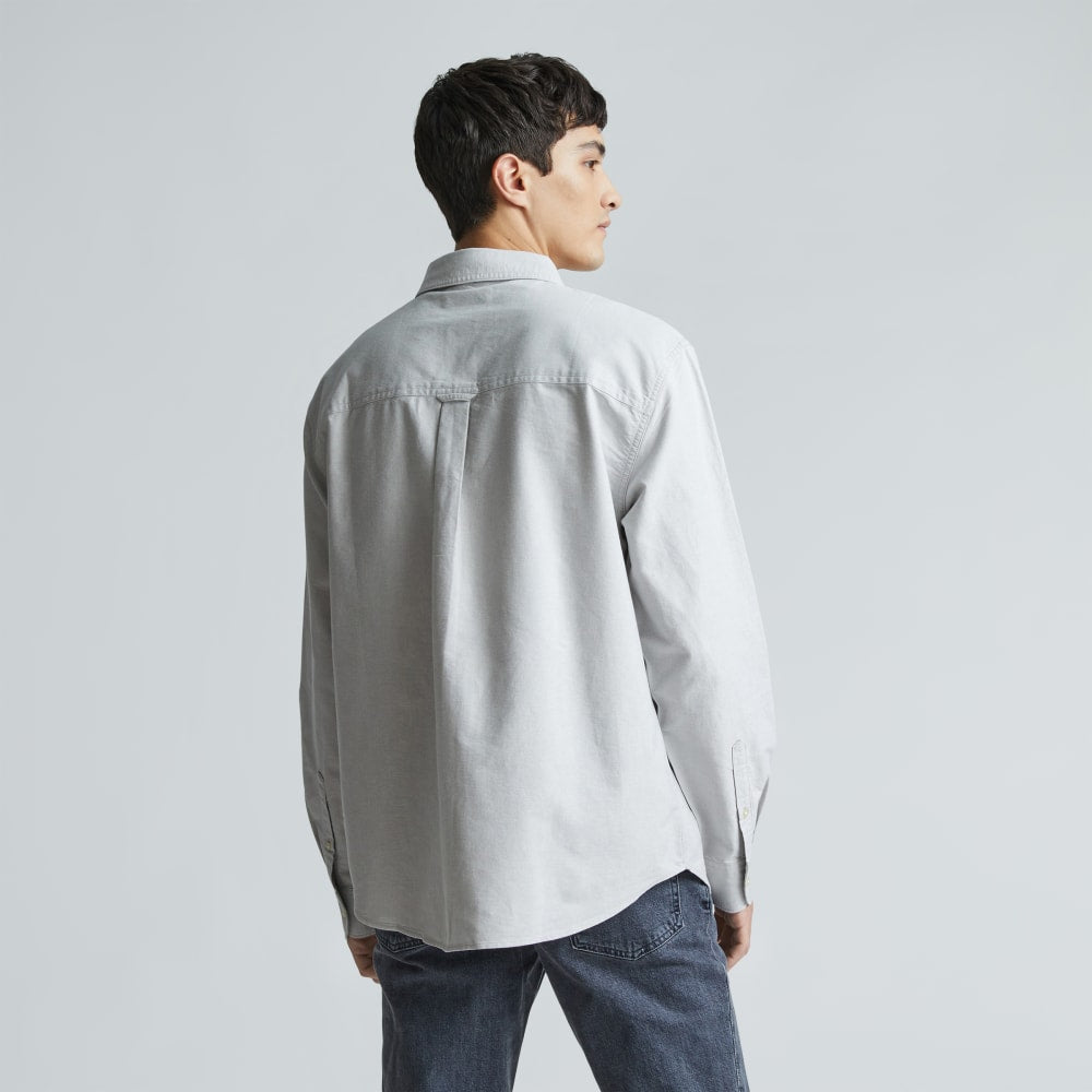 The Organic Oxford Relaxed Utility Shirt | Grey - Image 3