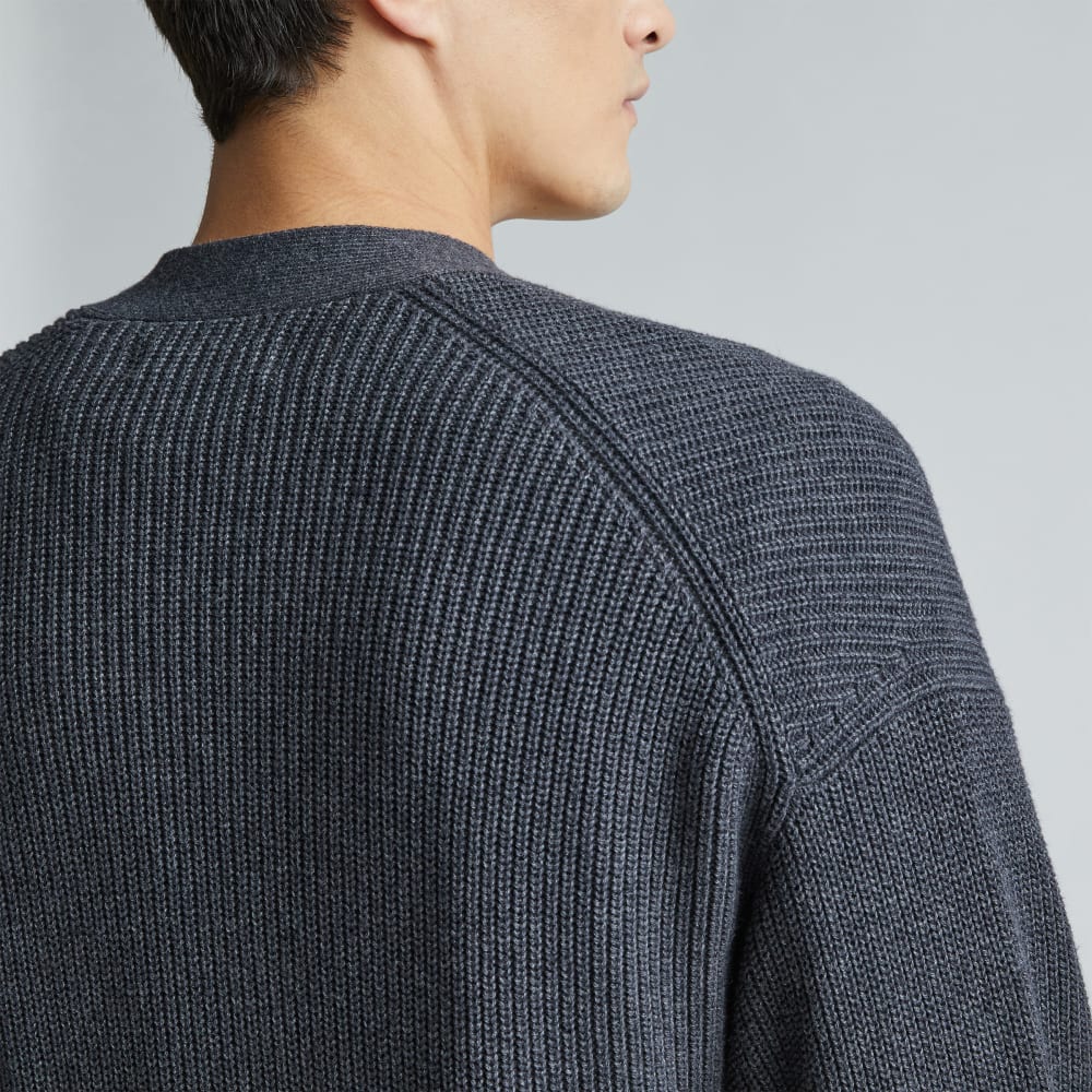The No-Sweat Ribbed Cardigan | Heather Ash - Image 4