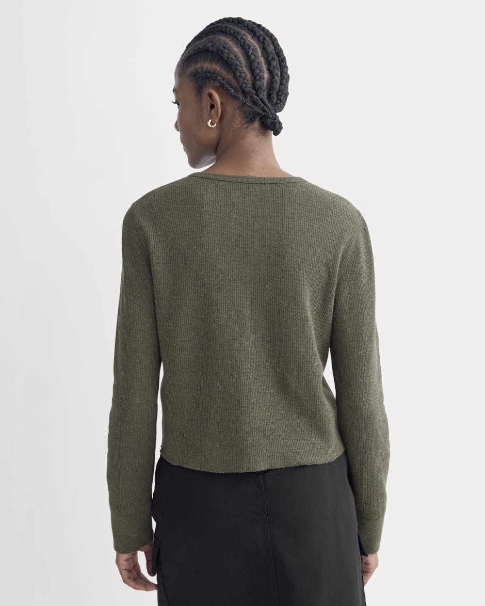 Boxy Henley in Cozy Waffle | Heather Beech - Image 5