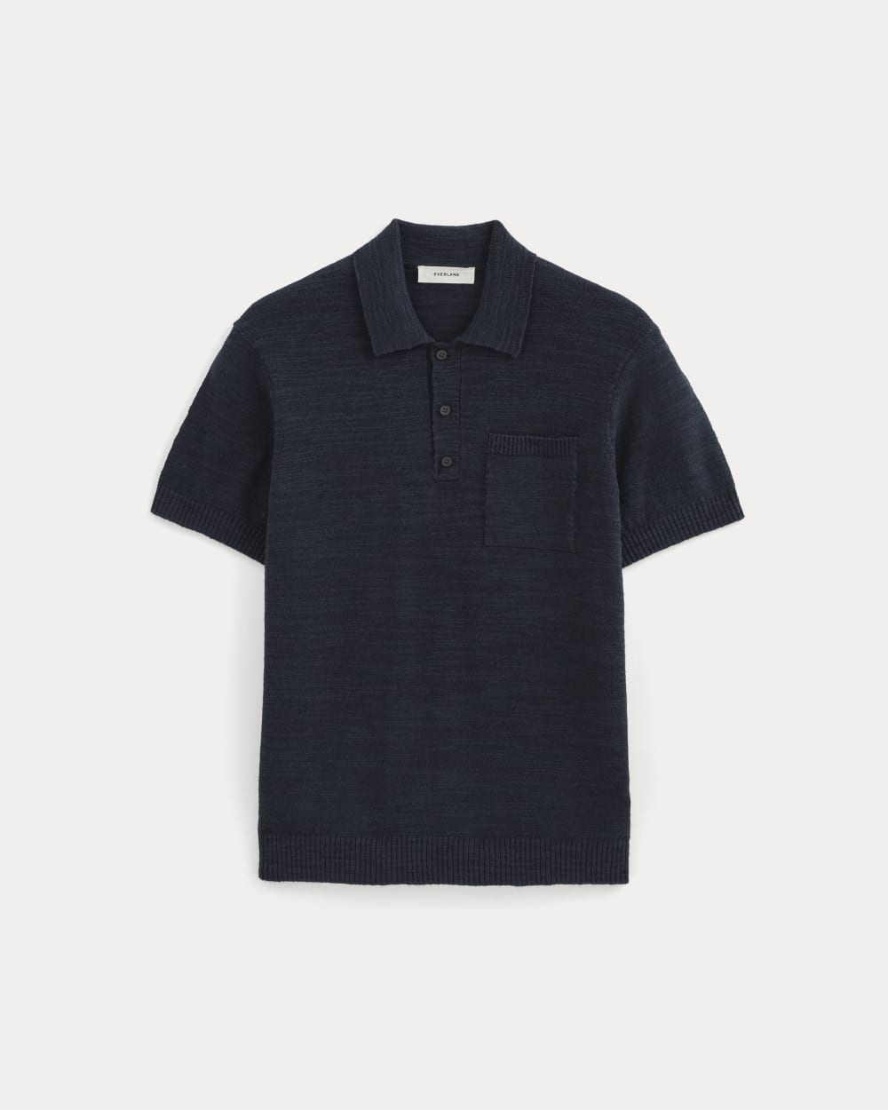 The Cotton Linen Polo | Navy - Image 2