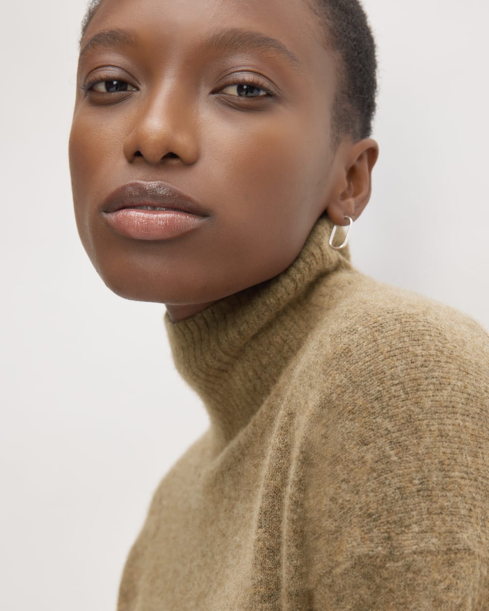 The Cozy Stretch Turtleneck Dress | Heathered Toasted Coconut - Image 3