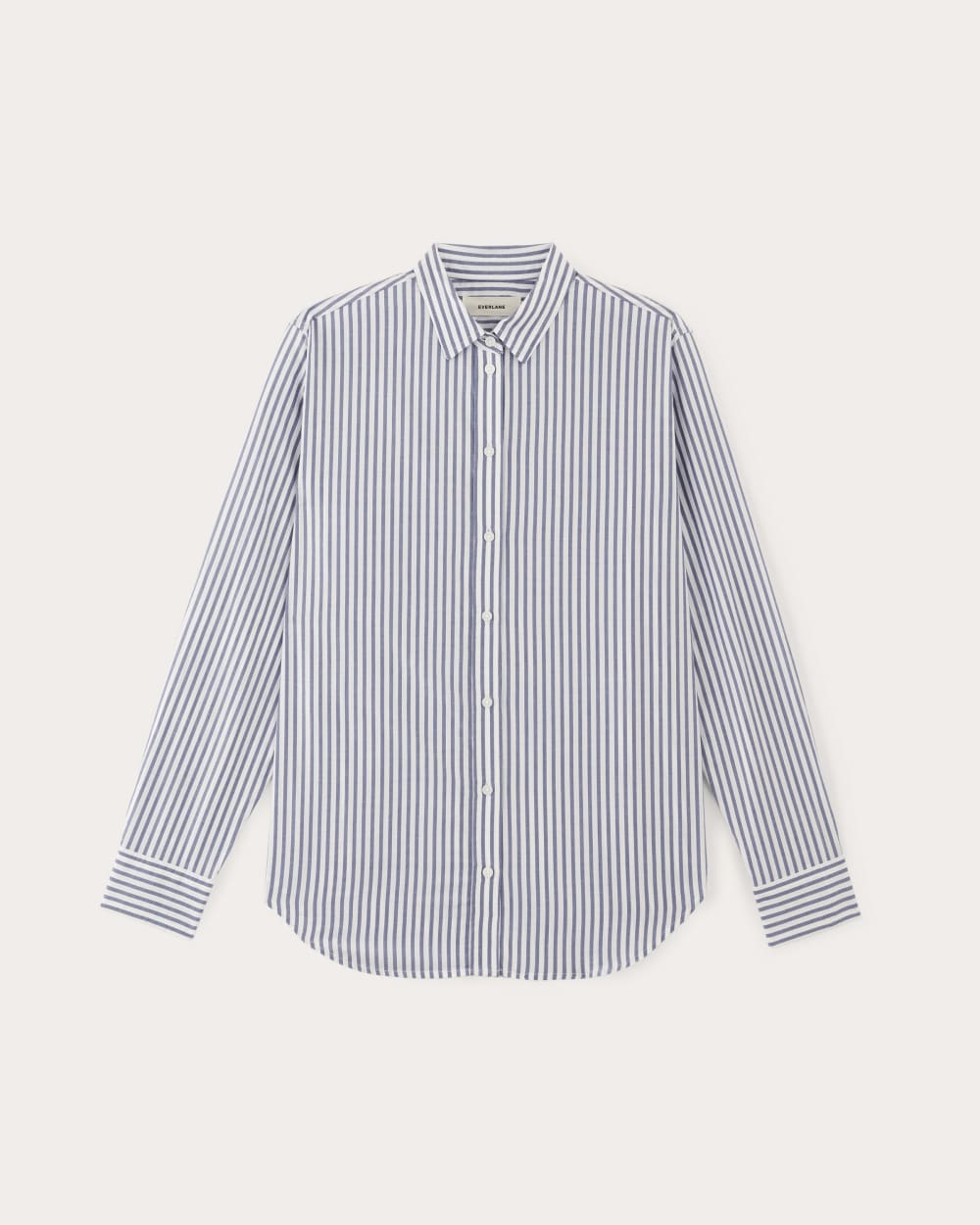 The Must-Have Shirt in Silky Cotton | White / Bellwether Blue - Image 2
