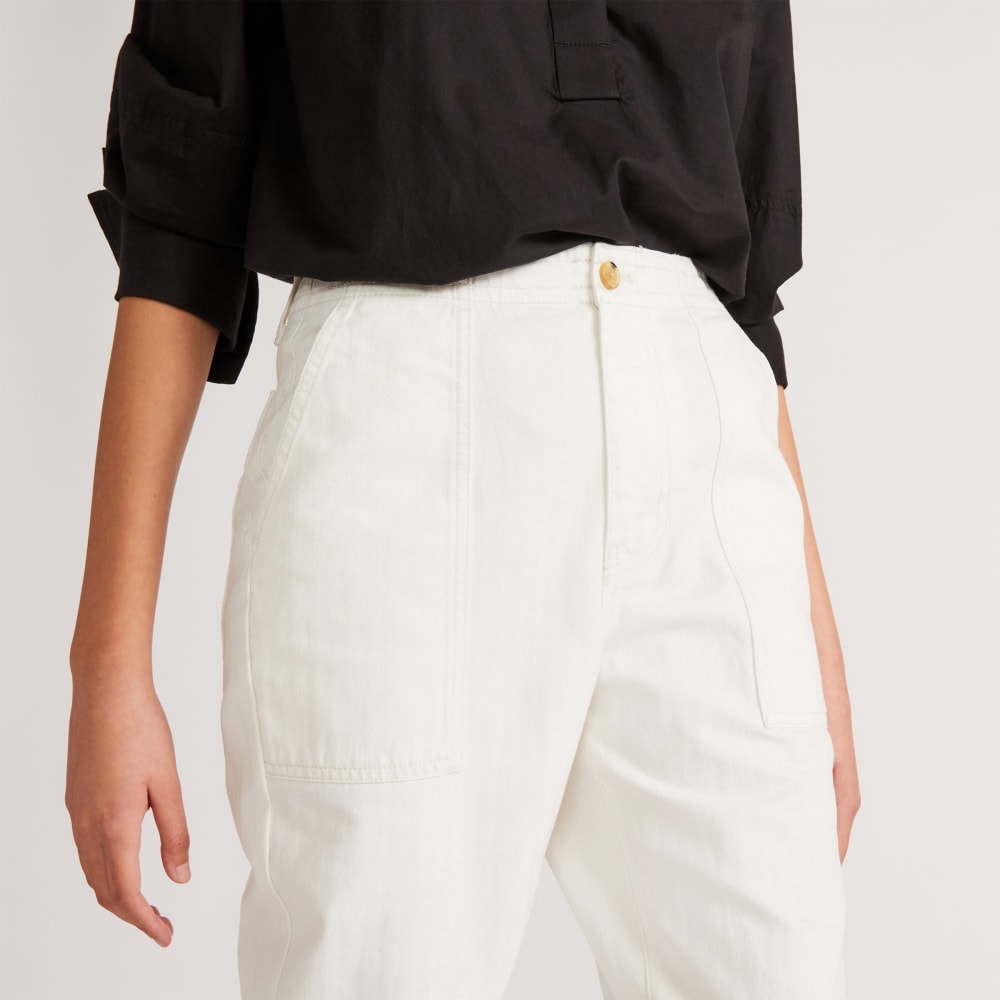 The Organic Cotton Herringbone Pant | Bone - Image 4