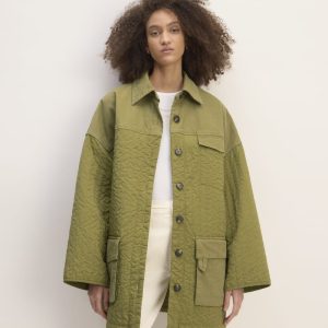 The Everlane x Marques' Almeida Canvas Patchwork Jacket | Moss Green