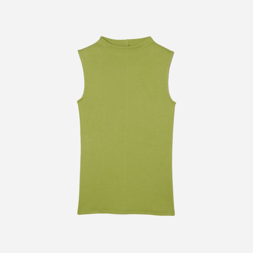 The Pima Micro-Rib Funnel-Neck Tank | Pepper