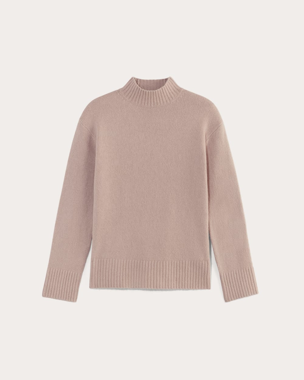 The Mockneck Sweater in Plush Cotton | Dusty Rose - Image 2
