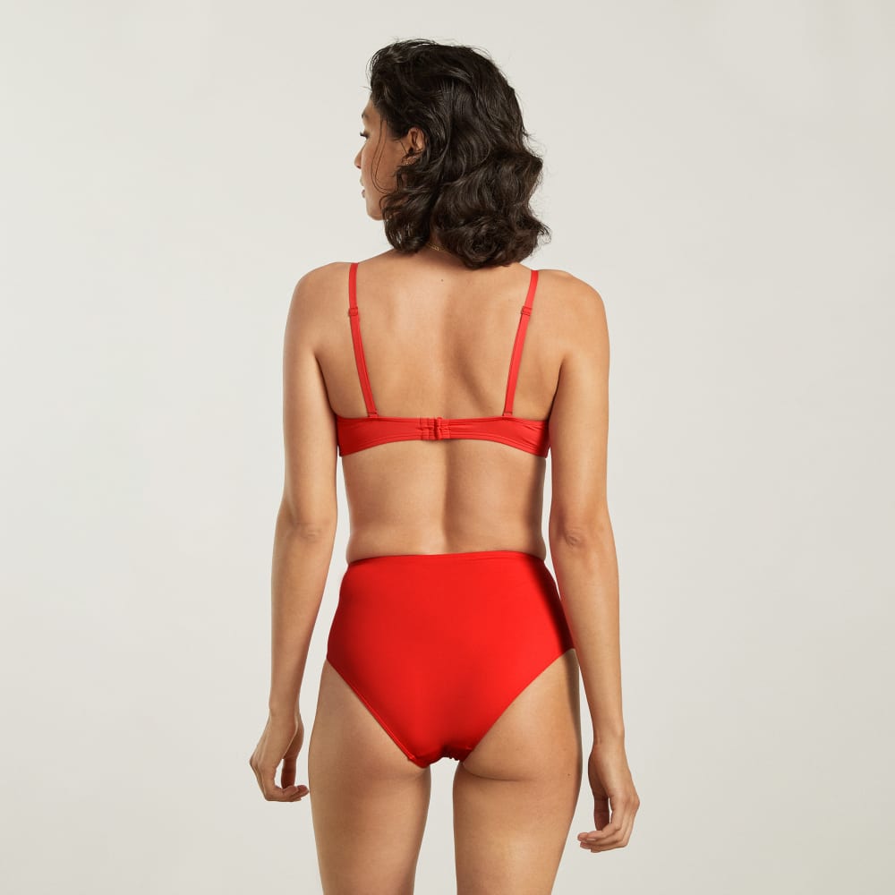 The High-Rise Hipster Bottom | Bright Red - Image 4