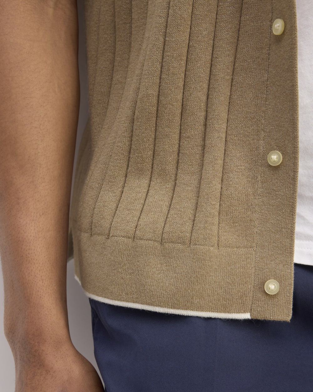The No-Sweat Button-Down Polo | Dark Heathered Camel - Image 5