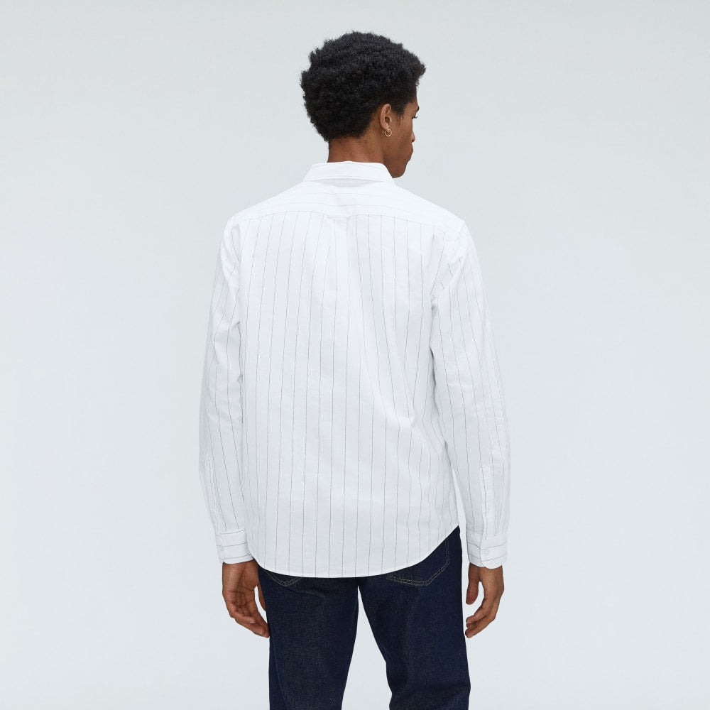 The Standard Fit Japanese Oxford Shirt | Uniform | Optic White / Black | Standard - Image 3