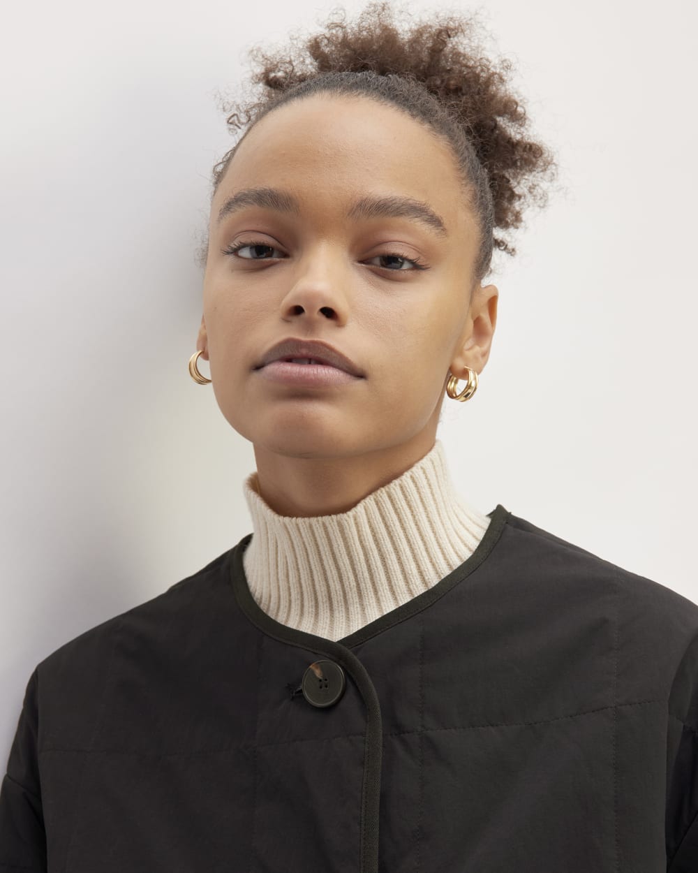 The ReNew Quilted Long Liner | Black - Image 4