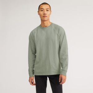 The Premium-Weight Long-Sleeve Crew | Uniform | Seagrass