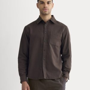 Brushed Flannel Shirt | Dark Chocolate