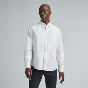 The Classic Oxford Shirt | Canvas / Mauve / Chocolate | Tall