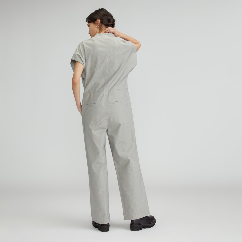 The Easy Workwear Jumpsuit | Canvas Tan / Navy - Image 4