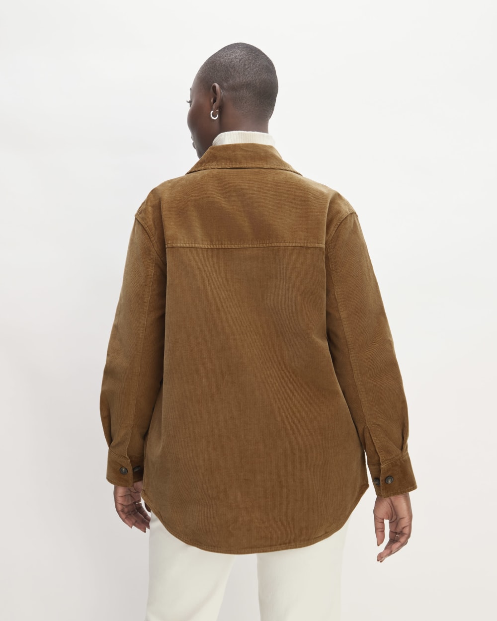 The Corduroy Oversized Shirt Jacket | Toasted Coconut - Image 6