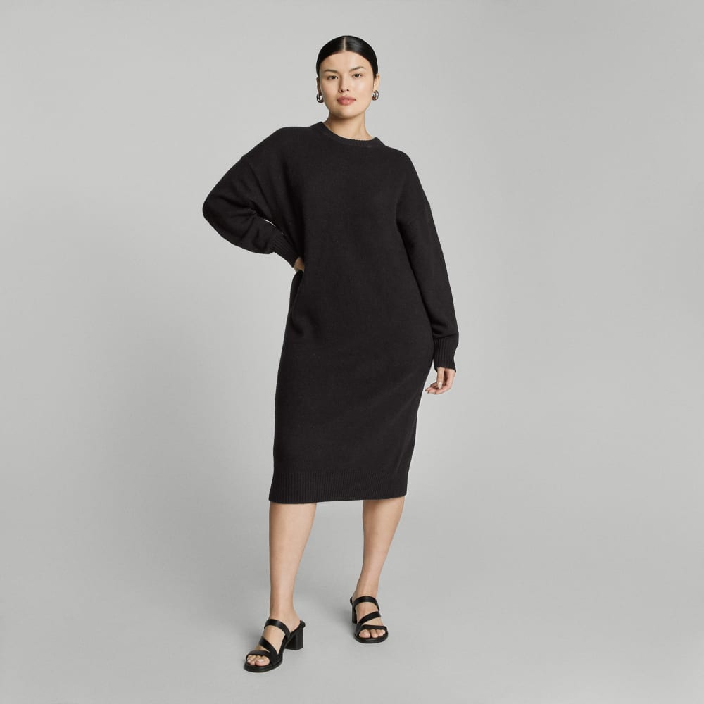 The Cashmere Midi Dress | Black - Image 3