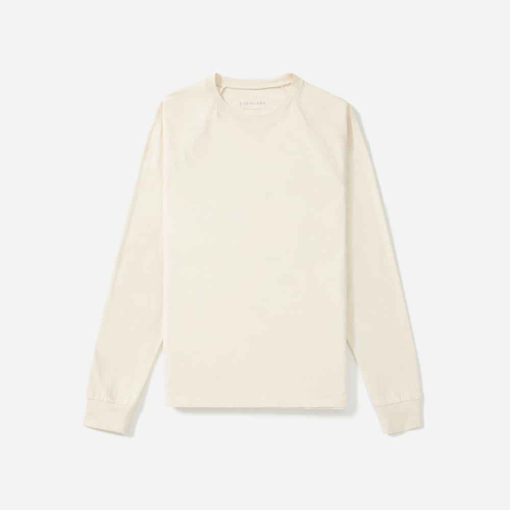 The Premium-Weight Long-Sleeve Crew | Uniform | Heather Oatmeal