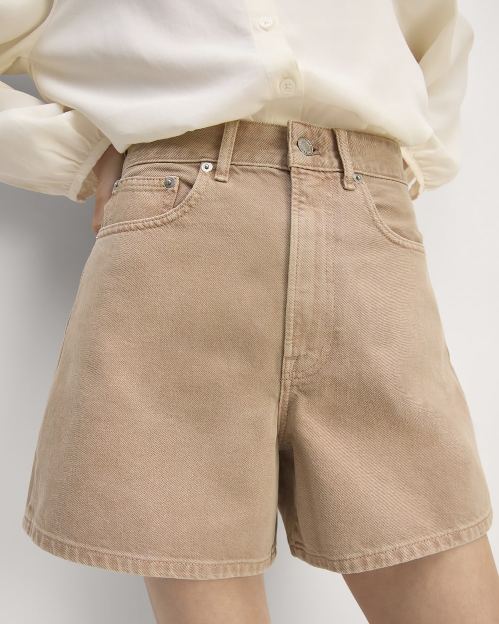 The A-Line Denim Short | Neutral Chanterelle - Image 4