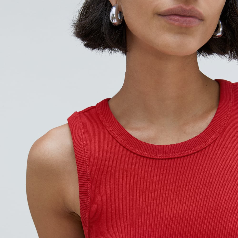 The Ribbed Cutout Tank | Ruby - Image 3