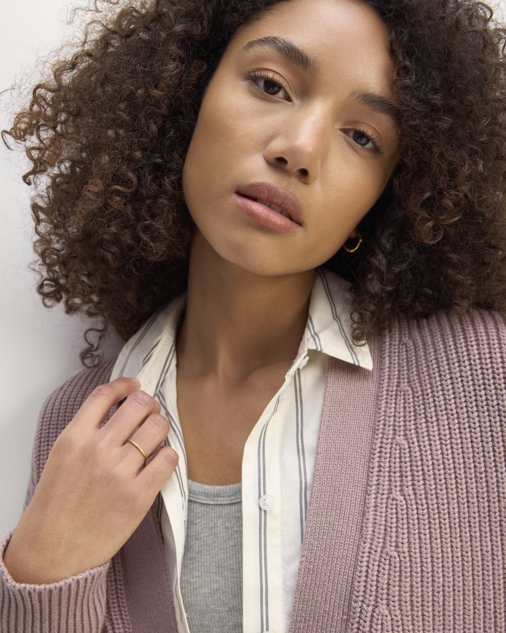 The Boxy Cardigan in Everyday Cotton | Dusty Rose - Image 4