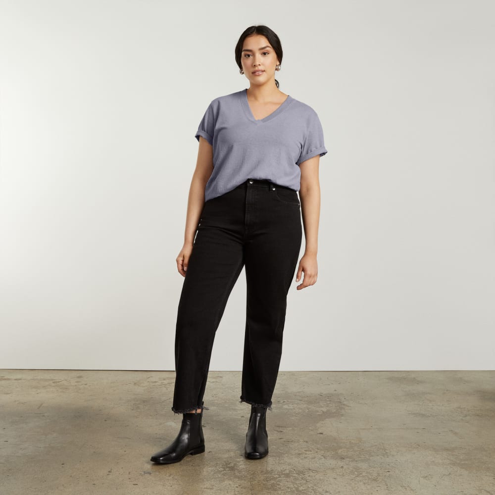 The Vintage V-Neck Hemp Tee | Lilac Grey - Image 4